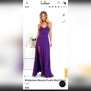 Lulu's Long Purple Dress